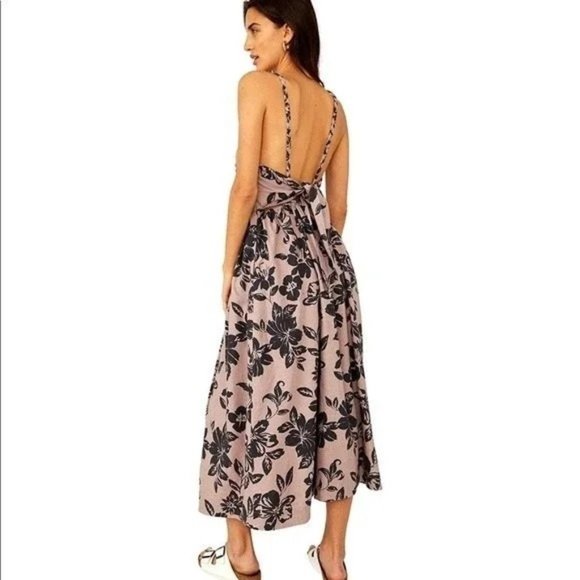 Free People The Perfect Sundress Slit Leg Spaghetti Strap Open Back Midi Dress - Picture 3 of 11